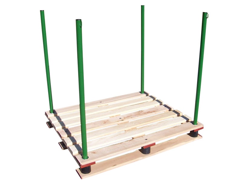Rohrbügelpalette 800x1200 mit gekröpften Rohrbügeln