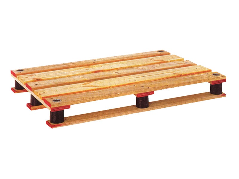 Rohrbügelpalette mit vier Rohrhülsen für Rohrbügel