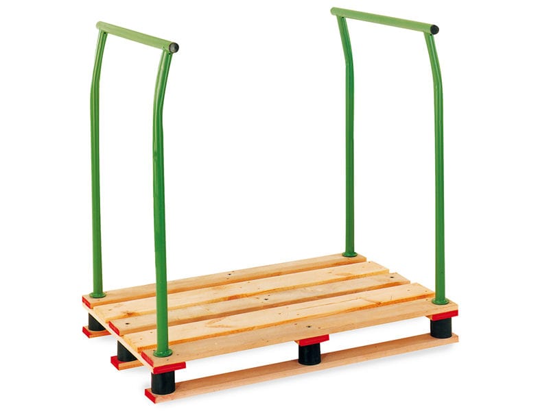 Rohrbügelpalette 800 x 1200 mit gekröpften Rohrbügeln
