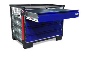 Gitterboxen mit Schubladen
