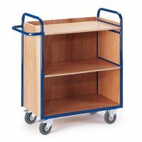 Etagenwagen mit/ohne Wand 1000 x 490 mm | 3seitig Holzwände  - Bild 1