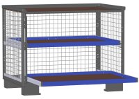 LCB I Gitterbox mit Schubladen (Teilauszug) und Gitterwänden 2 Auszugsrahmen H 32 mm  - Bild 1