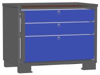 LCB II Gitterbox mit Schubladen (Vollauszug) und Blechwänden 1 Schublade H 368 mm, 2 Schubladen H 176 mm  - Bild 1