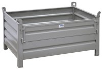Stapelbehälter aus Stahl Nutzhöhe 480 mm lackiert 1200 x 800 mm - Bild 1