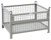 Gitterbehälter aus Stahl Nutzhöhe 480 mm lackiert 1000 x 800 mm - Bild 1