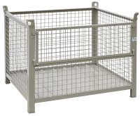Gitterbehälter aus Stahl Nutzhöhe 780 mm lackiert 1200 x 1000 mm - Bild 1