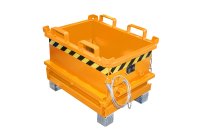 Mini-Klappbodenbehälter Typ MSB 0.13 m3 | 1040 x 1200 x 715 mm | RAL 2000  - Bild 1