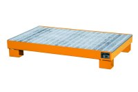 Auffangwanne mit Gitterrost ja | 1300 x 800 x 205 mm | RAL 2000  - Bild 1