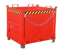 Klappbodenbehälter Typ FB 1.00 m3 | 1040 x 1245 x 1145 mm | RAL 3000  - Bild 1