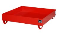 Auffangwanne -- (kein Gitterrost) | 1200 x 1200 x 285 mm | RAL 3000  - Bild 1