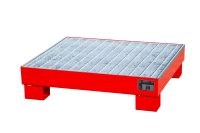Auffangwanne mit Gitterrost ja | 900 x 800 x 220 mm | RAL 3000  - Bild 1