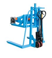 Fassheberoller Typ FHR Prisma mit Spanngurt und Doppelschneckengetriebe mit Handkurbel | RAL 5012  - Bild 1