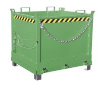 Klappbodenbehälter Typ FB 1.00 m3 | 1040 x 1245 x 1145 mm | RAL 6011  - Bild 1