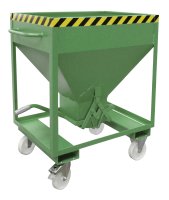 Silobehälter Typ SRE 375 m3 | Rollen + Einfahrtaschen | RAL 6011  - Bild 1