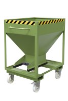 Silobehälter Typ SRE-D 375 m3 | Rollen + Einfahrtaschen | RAL 6011  - Bild 1