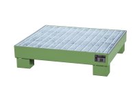 Auffangwanne mit Gitterrost ja | 900 x 800 x 220 mm | RAL 6011  - Bild 1