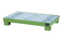 Auffangwanne mit Gitterrost ja | 1300 x 800 x 205 mm | RAL 6011  - Bild 1