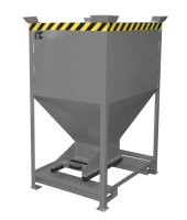 Silobehälter Typ SG-D 600 m3 | Einfahrtaschen + Stapelecken | RAL 7005  - Bild 1
