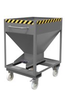 Silobehälter Typ SRE-D 375 m3 | Rollen + Einfahrtaschen | RAL 7005  - Bild 1