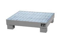 Auffangwanne mit Gitterrost ja | 900 x 800 x 220 mm | RAL 7005  - Bild 1