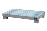 Auffangwanne mit Gitterrost ja | 1300 x 800 x 205 mm | RAL 7005  - Bild 1