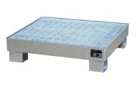 Auffangwanne mit Gitterrost ja | 900 x 800 x 220 mm | feuerverzinkt  - Bild 1
