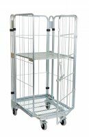 Nestbarer Rollbehälter 729 x 818 mm 4seitig mit Klappboden 1  - Bild 1