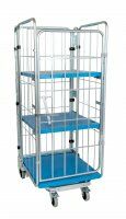 Nestbarer Rollbehälter 729 x 818 mm 4seitig mit Kunststoffboden 2 ZWB  - Bild 1
