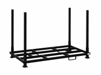 Rungenpalette mit 4 Einsteckrungen 1000 x 2000 mm | schwarz | 1200 mm - Bild 1