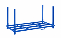 Rungenpalette mit 4 Einsteckrungen 1200 x 2400 mm | blau | 1000 mm - Bild 1