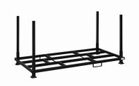 Rungenpalette mit 4 Einsteckrungen 1200 x 2400 mm | schwarz | 1000 mm - Bild 1