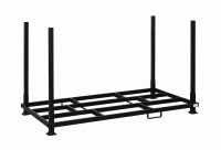 Rungenpalette mit 4 Einsteckrungen 1200 x 2400 mm | schwarz | 1200 mm - Bild 1