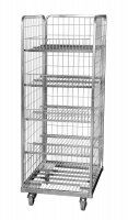 Metall-Rollbehälter 600 x 600 mm 3seitig mit Stahboden 100 mm | 4  - Bild 1