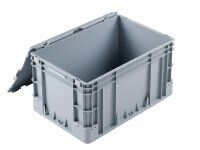 Deckel (grau) für Euro-Transportbehälter Verschlussdeckel mit Scharnier | 300 x 200 mm - Bild 1