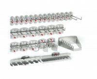 Werkzeughalter-Sortiment für Lochplatten 28-teilig | anthrazitgrau  - Bild 1