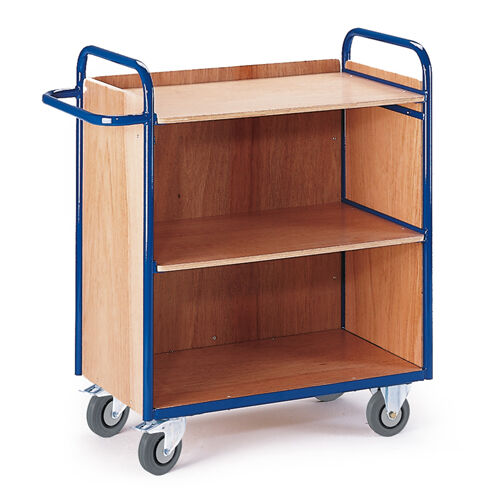 Etagenwagen mit/ohne Wand 1000 x 490 mm | 3seitig Holzwände 