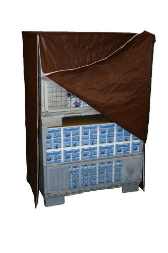 Abdeckhaube braun | mit | 2 Gitterboxen 