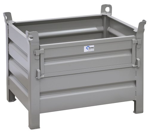 Stapelbehälter aus Stahl Nutzhöhe 480 mm lackiert 800 x 600 mm