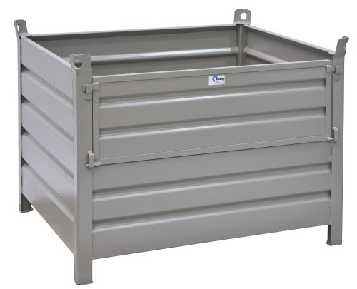 Stapelbehälter aus Stahl Nutzhöhe 780 mm lackiert 1200 x 1000 mm