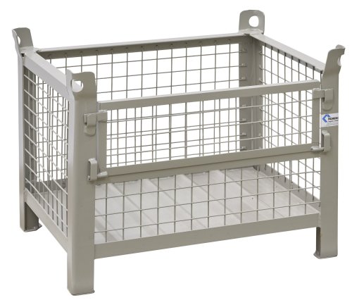 Gitterbehälter aus Stahl Nutzhöhe 480 mm lackiert 800 x 600 mm