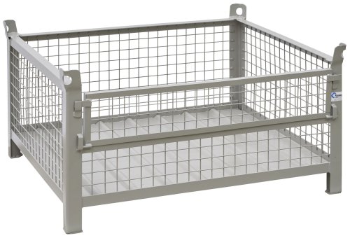 Gitterbehälter aus Stahl Nutzhöhe 480 mm lackiert 1200 x 1000 mm