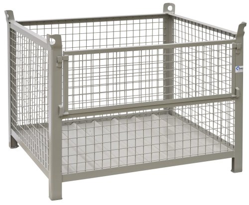 Gitterbehälter aus Stahl Nutzhöhe 780 mm lackiert 1200 x 1000 mm
