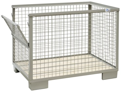 Gitterbox mit halb abklappbarer Schmalseite 