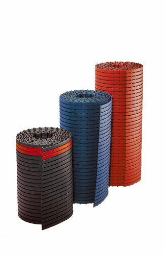ErgoPlus Bodenmatte 10m-Rolle schwarz mit rotem Sicherheitsstreifen  | 1000 mm