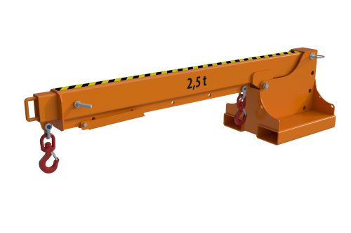 Teleskoplader 2500 kg | teleskopierbar, 8fach-ausziehbar, 14 mögliche Hakenpositionen | RAL 2000 
