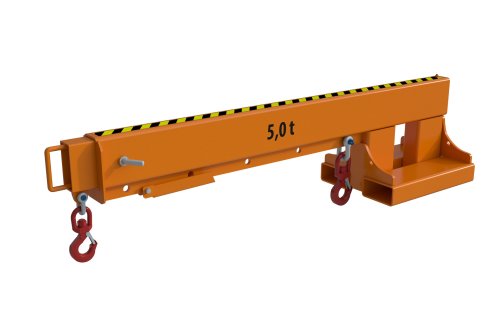 Teleskoplader 5000 kg | teleskopierbar, 8fach-ausziehbar, 14 mögliche Hakenpositionen | RAL 2000 