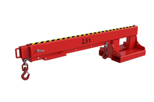 Teleskoplader 2500 kg | teleskopierbar, 8fach-ausziehbar, 14 mögliche Hakenpositionen | RAL 3000 