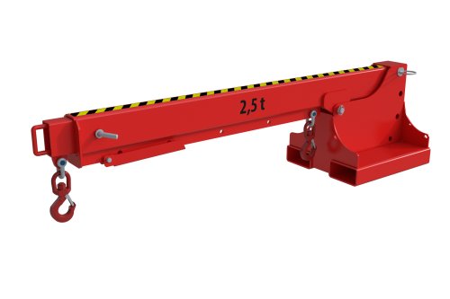 Teleskoplader 2500 kg | teleskopierbar, 8fach-ausziehbar, 14 mögliche Hakenpositionen | RAL 3000 