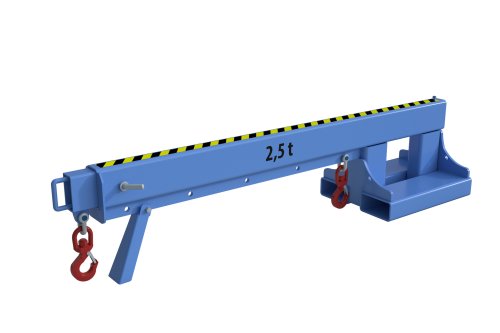Teleskoplader 2500 kg | teleskopierbar, 8fach-ausziehbar, 14 mögliche Hakenpositionen | RAL 5012 