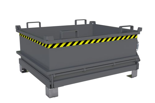 Mini-Klappbodenbehälter Typ MSB 0.37 m3 | 1000 x 1200 x 625 mm | RAL 7005 